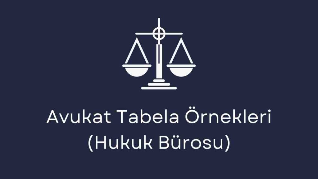 Avukat Tabela Örnekleri
